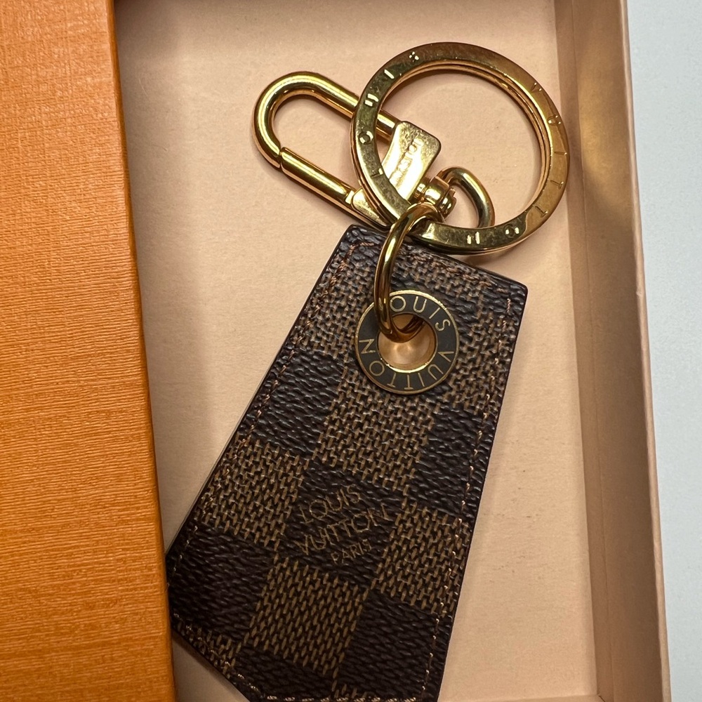 Louis Vuitton Brown and Gold Keychain